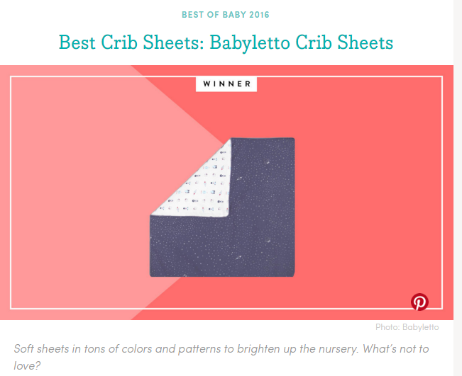 babyletto crib sheest The Bump Best of Baby Awards 2016 Best Crib Sheets Winner