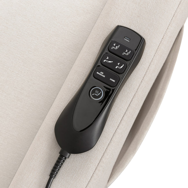 M11283PCMEW,Babyletto,Kiwi Deluxe Power Glider Recliner w/Heat&Massage in Performance Cream Eco-Weave