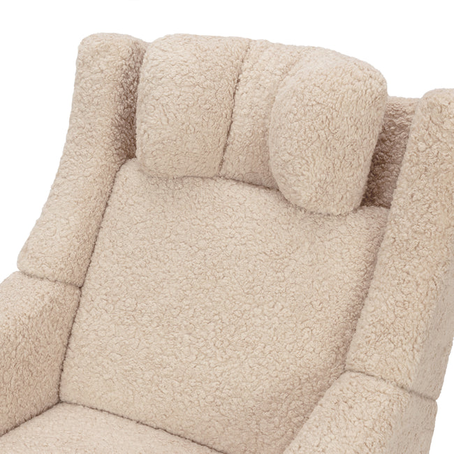 M11283CSG,Babyletto,Kiwi Deluxe Power Glider Recliner w/Heat&Massage in Chai Shearling