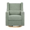 M11288STLB,Babyletto,Kiwi Glider Recliner w/ Electronic Control and USB in Sage Teddy Loop w/ Light Wood Base