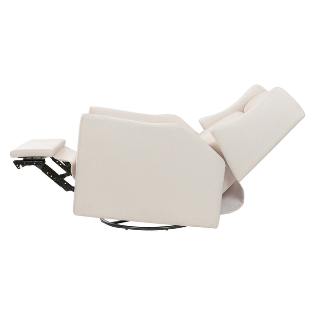 M11283PCMEW,Babyletto,Kiwi Deluxe Power Glider Recliner w/Heat&Massage in Performance Cream Eco-Weave
