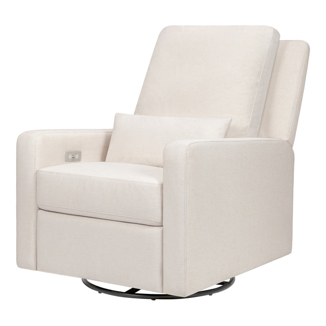 M23085PCMEW,Babyletto,Sigi Glider Recliner w/ Electronic Control and USB in Performance Cream Eco-Weave