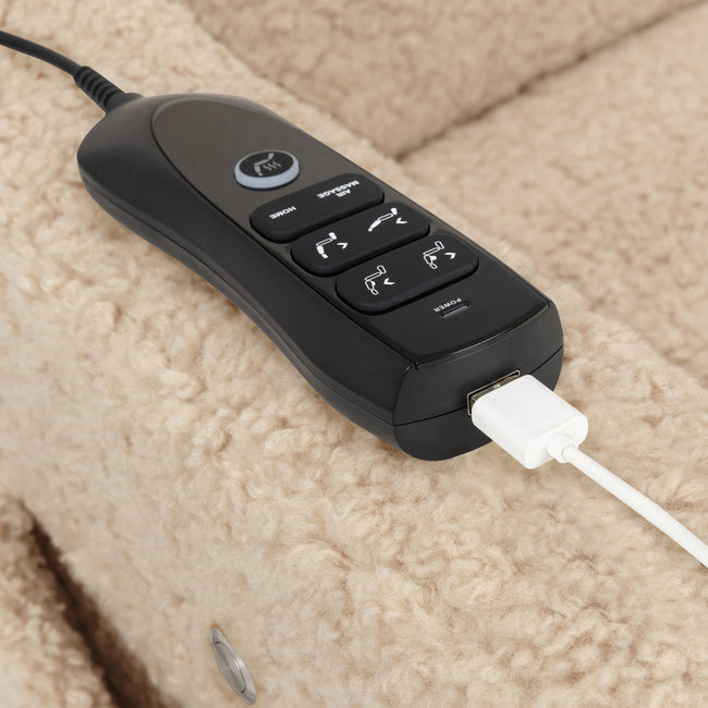 M11283CSG,Babyletto,Kiwi Deluxe Power Glider Recliner w/Heat&Massage in Chai Shearling