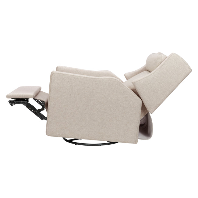 M11283PBEW,Babyletto,Kiwi Deluxe Power Glider Recliner w/Heat&Massage in Performance Beach Eco-Weave