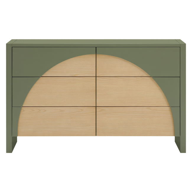 M30216OLSH,Babyletto,Moab 6-Drawer Assembled Dresser in Olive/Ash