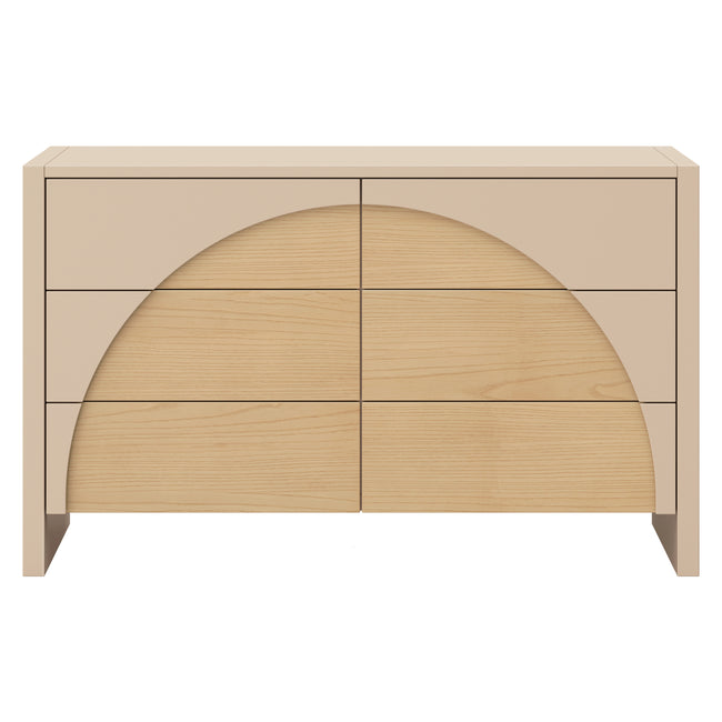 M30216TPESH,Babyletto,Moab 6-Drawer Assembled Dresser in Taupe/Ash