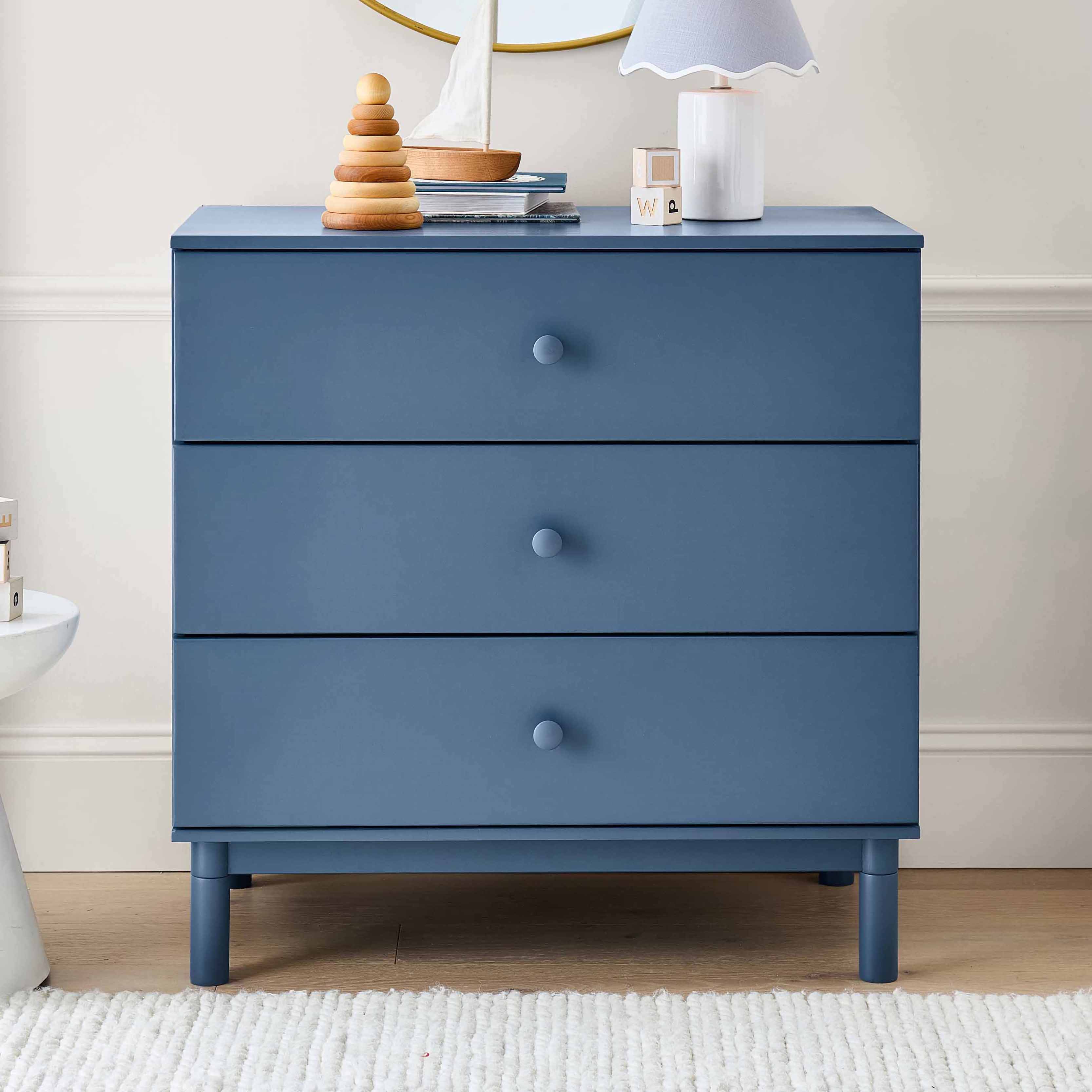 blue dresser for kids Babyletto Gelato 3-Drawer Compact Changer with Removable Changing Tray (34