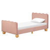 M31369PRSBRY,Babyletto Kids,Rizo Twin Bed in Performance Rose Boucle w/Raspberry Piping