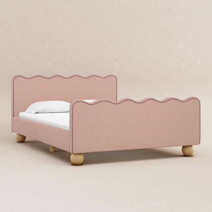 M31396PRSBRY,Babyletto Kids,Rizo Full Bed in Performance Rose Boucle w/Raspberry Piping