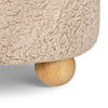 M30985CSGHF,Namesake,Tuffet Storage Ottoman in Chai Shearling w/Honey Ball Feet