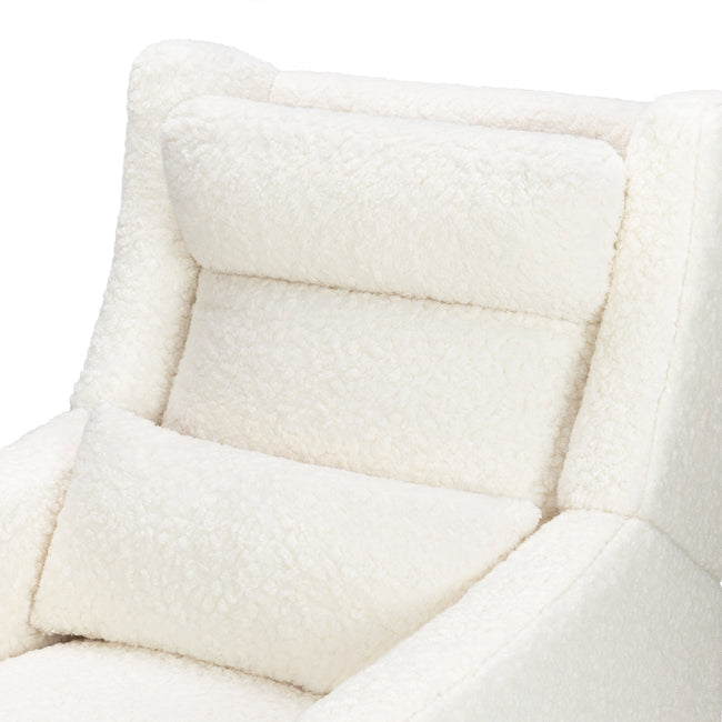 M11286CMSG,Babyletto,Kiwi Plus Power Glider Recliner w/ Power Headrest in Cream Shearling