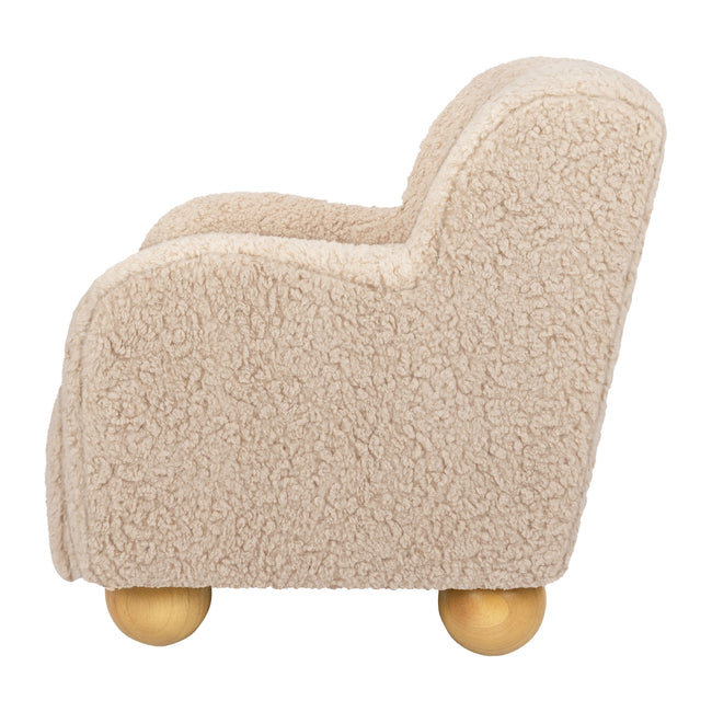 M31903CSG,Babyletto Kids,Swoops Kids Chair in Chai Shearling