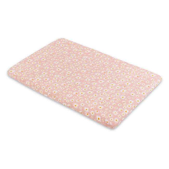 T28034,Babyletto,Daisy Muslin All-Stages Bassinet Sheet in GOTS Certified Organic Cotton