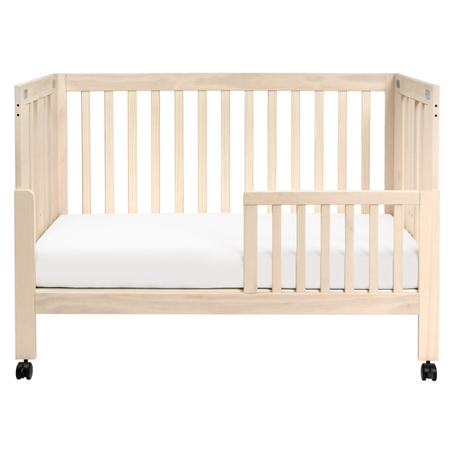 M6601NX,Babyletto,Maki Full-Size Folding Crib w/Toddler Bed Conversion Kit in Washed Natural
