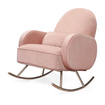 NW17087BPV,Nursery Works,Compass Rocker in Blush Velvet with Rose Gold Legs