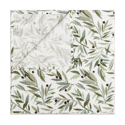 T28238,Babyletto,Olive Branches Muslin Swaddle in GOTS Certified Organic Cotton