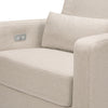 M23085PBEWLB,Babyletto,Sigi Glider Recliner w/ Electronic Control and USB in Performance Beach Eco-Weave w/Light Wood Base