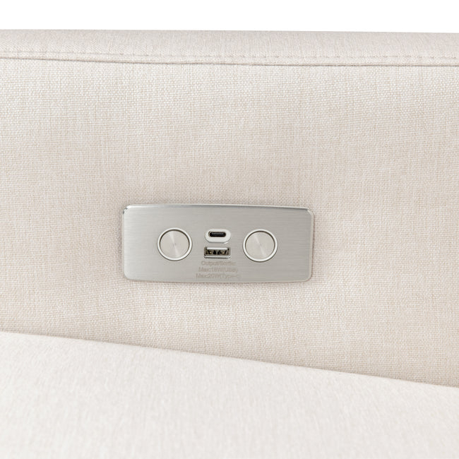 M23085PCMEW,Babyletto,Sigi Glider Recliner w/ Electronic Control and USB in Performance Cream Eco-Weave