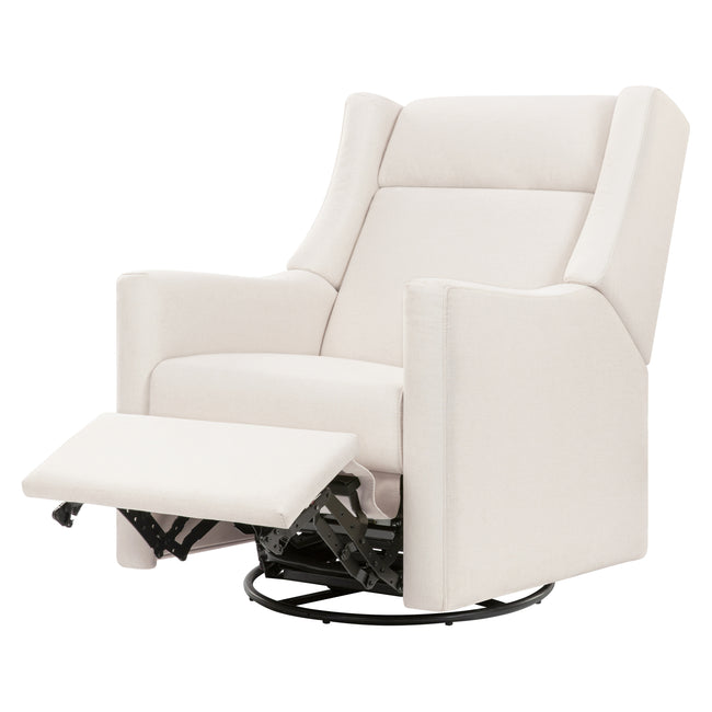 M11283PCMEW,Babyletto,Kiwi Deluxe Power Glider Recliner w/Heat&Massage in Performance Cream Eco-Weave