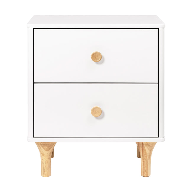 M9060WN,Babyletto,Lolly Nightstand with USB Port in White and Natural