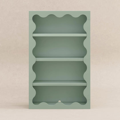 M31111LS,Babyletto Kids,Lido Wave Bookcase in Light Sage