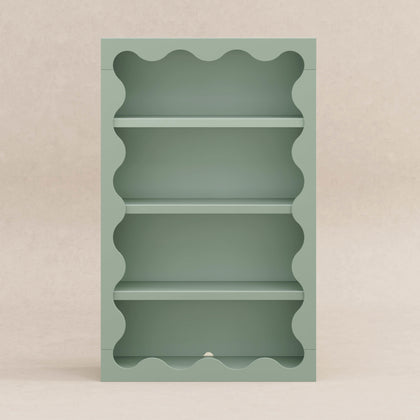 M31111LS,Babyletto Kids,Lido Wave Bookcase in Light Sage