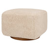 M26385CSGDB,Babyletto,Kiwi Gliding Ottoman in Chai Shearling with Dark Wood Base