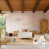 M31369PWBTAN,Babyletto Kids,Rizo Twin Bed in Performance Ivory Boucle w/ VTan Leather Piping