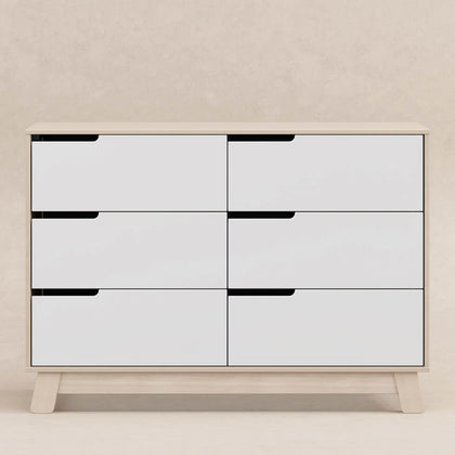 M4216NXW,Babyletto,Hudson 6-Drawer Double Dresser Assembled in Washed Natural and White