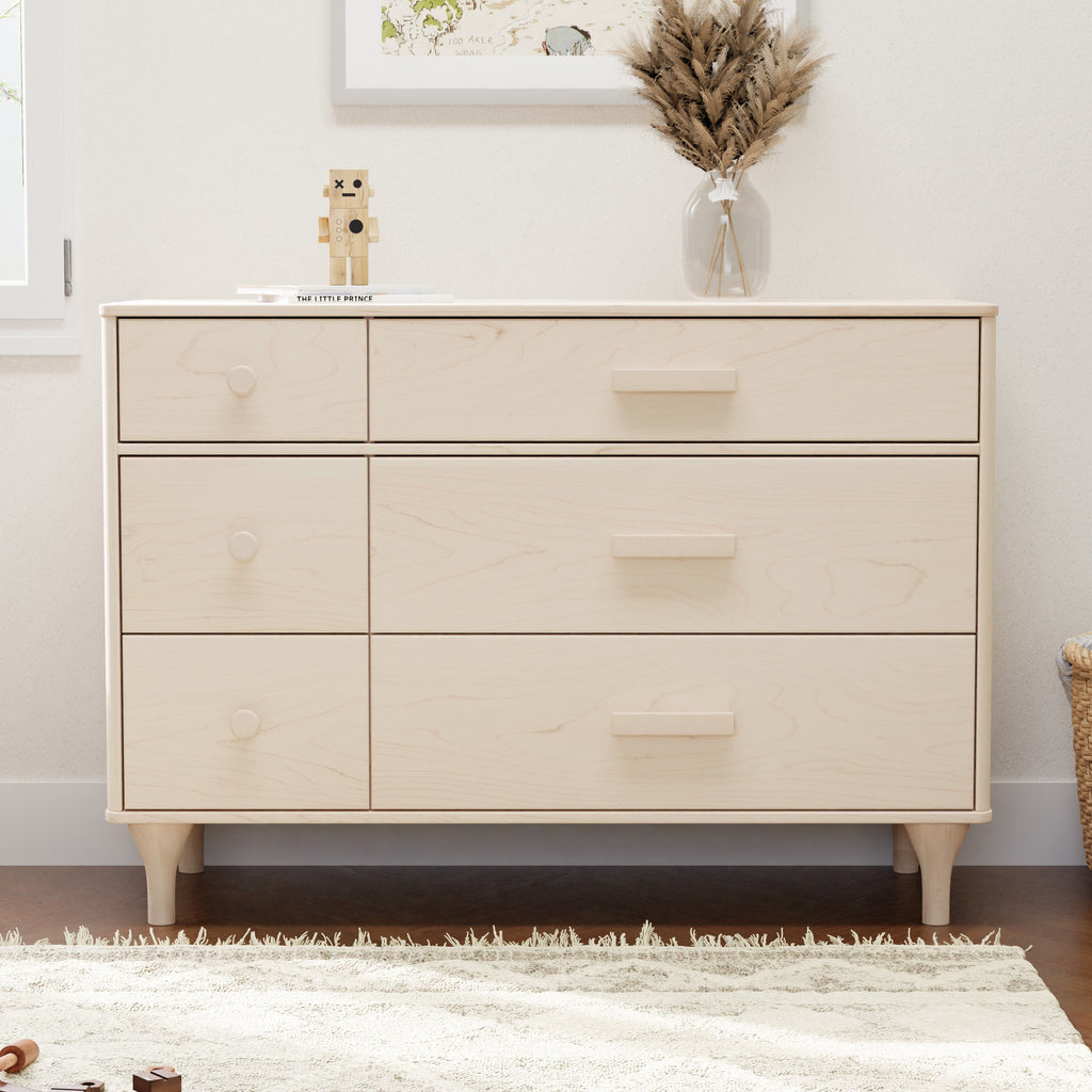 M9016NX,Lolly 6-Drawer Double Dresser  Assembled in Washed Natural