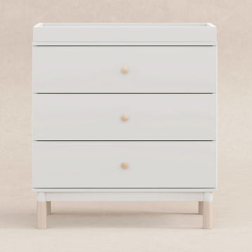 M12923WNX,Babyletto,Gelato 3-Drawer Changer Dresser Washed Natural Ft w/Removable Changing Tray in White