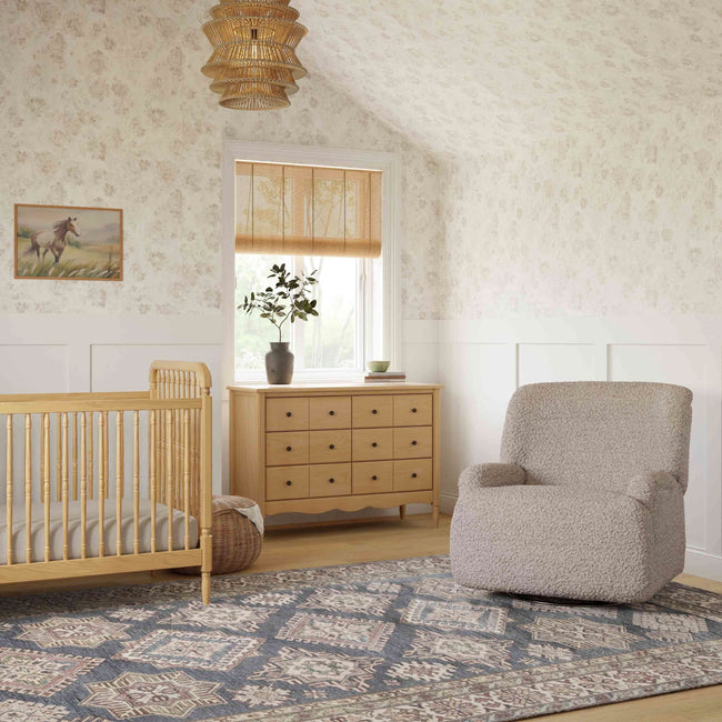 M27687EGS,Namesake,Winslow Extra Wide Recliner and Swivel Glider in Earl Grey Shearling