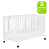 M6601W,Babyletto,Maki Full-Size Folding Crib w/Toddler Bed Conversion Kit in White Finish