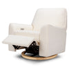 M24087CSHLB,Nursery Works,Sunday Power Recliner and Swivel Glider in Chantilly Fleece w/ Light Wood Base