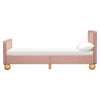 M31369PRSBRY,Babyletto Kids,Rizo Twin Bed in Performance Rose Boucle w/Raspberry Piping