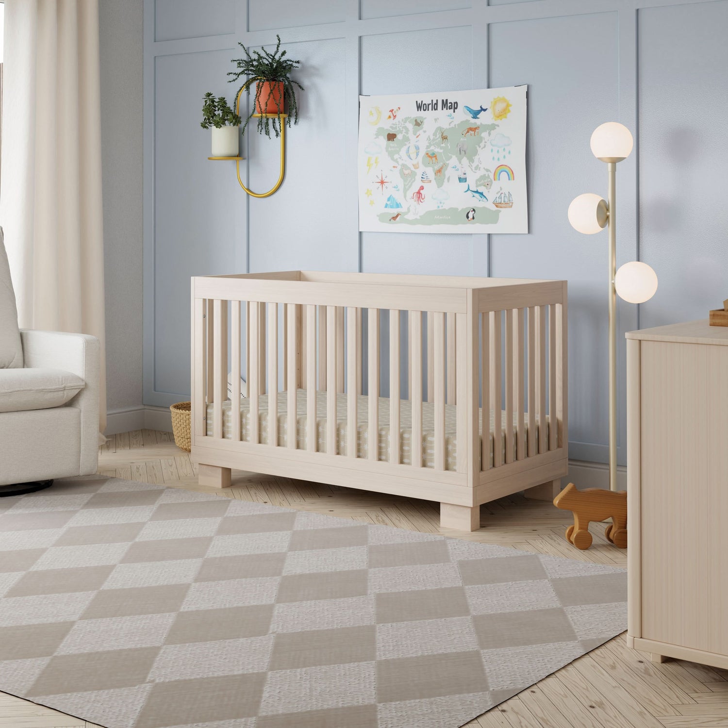 M6701NX,Babyletto,Modo 3-in-1 Convertible Crib w/Toddler Bed Conversion Kit in Washed Natural
    srcset=
