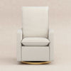 M20987WBG,Babyletto,Cali Pillowback Swivel Glider in Ivory Boucle w/ Gold Base
