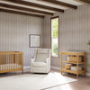 M11283PCMEW,Babyletto,Kiwi Deluxe Power Glider Recliner w/Heat&Massage in Performance Cream Eco-Weave