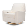 M24087CSHLB,Nursery Works,Sunday Power Recliner and Swivel Glider in Chantilly Fleece w/ Light Wood Base