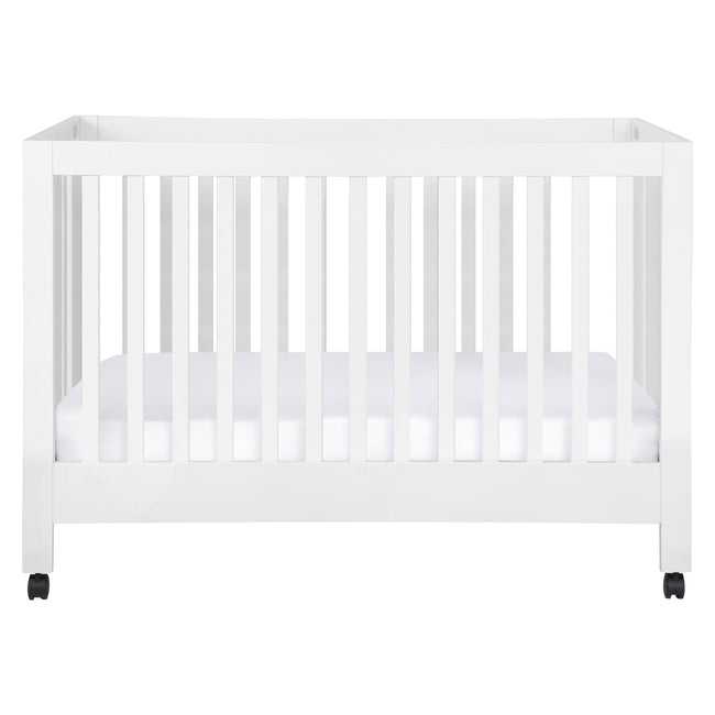 M6601W,Babyletto,Maki Full-Size Folding Crib w/Toddler Bed Conversion Kit in White Finish
