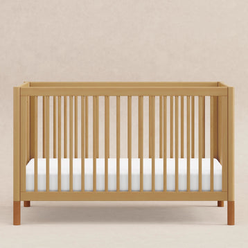 M12901HYVTL,Babyletto,Gelato 4-in-1 Convertible Crib w/Toddler Bed Kit in Honey/Vegan Tan Leather Feet