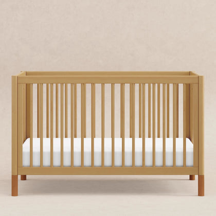 M12901HYVTL,Babyletto,Gelato 4-in-1 Convertible Crib w/Toddler Bed Kit in Honey/Vegan Tan Leather Feet