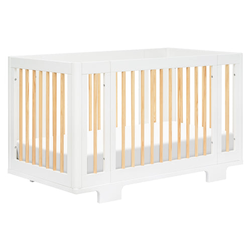 M23401WN,Yuzu 8-in-1 Convertible Crib w/All-Stages Conversion Kits in White/Natural