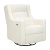 M11286CMSG,Babyletto,Kiwi Plus Power Glider Recliner w/ Power Headrest in Cream Shearling