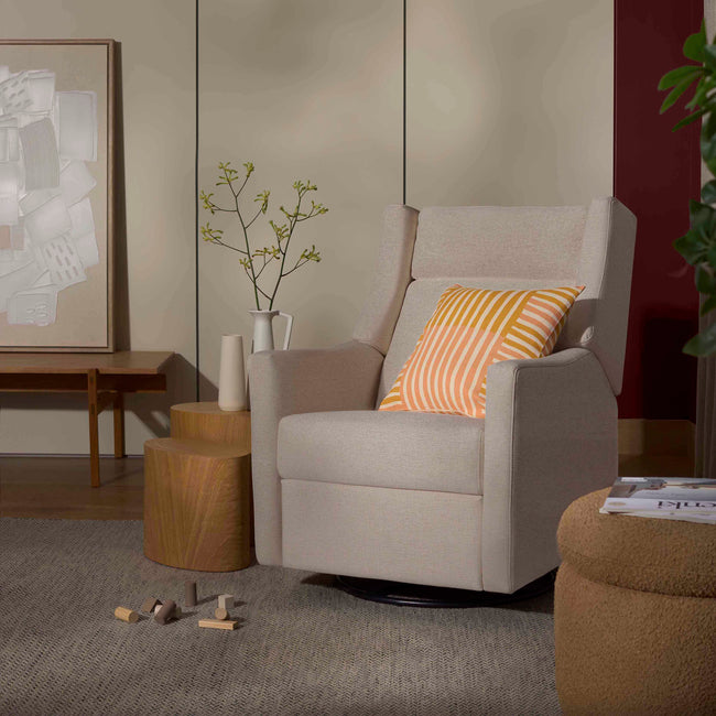 M11286PBEW,Babyletto,Kiwi Plus Power Glider Recliner w/ Power Headrest in Performance Beach Eco-Weave