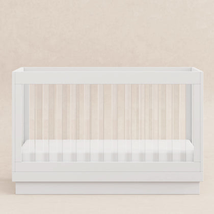 M8601KW,Babyletto,Harlow 3-in-1 Convertible Crib w/Toddler Bed Conversion Kit in White/Acrylic