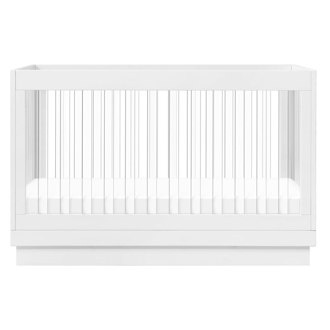 M8601KW,Babyletto,Harlow 3-in-1 Convertible Crib w/Toddler Bed Conversion Kit in White/Acrylic