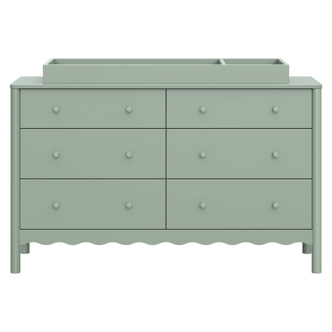 M27916LS,Babyletto,Swell 6-Drawer Assembled Dresser in Light Sage