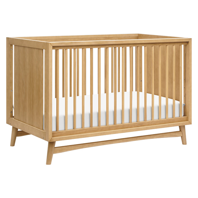M15401HY,Babyletto,Peggy Mid-Century 3-in-1 Convertible Crib w/Toddler Bed Conversion Kit in Honey