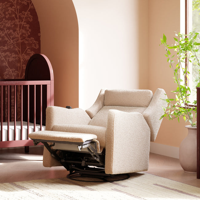 M11283CSG,Babyletto,Kiwi Deluxe Power Glider Recliner w/Heat&Massage in Chai Shearling